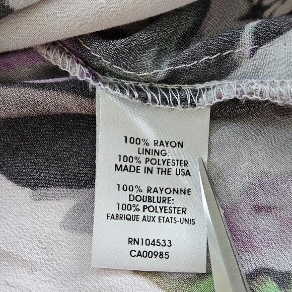 Nanette Lepore Top Women US 8 Floral Fitted Zip Back Sleeveless Summer Boho FLAW - Picture 9 of 16